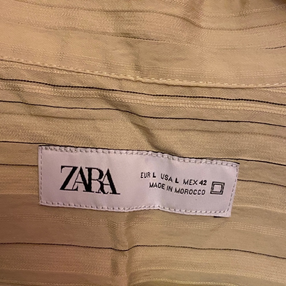 Zara Men's Beige Lightweight Shirt Jacket - Picture 2 of 12